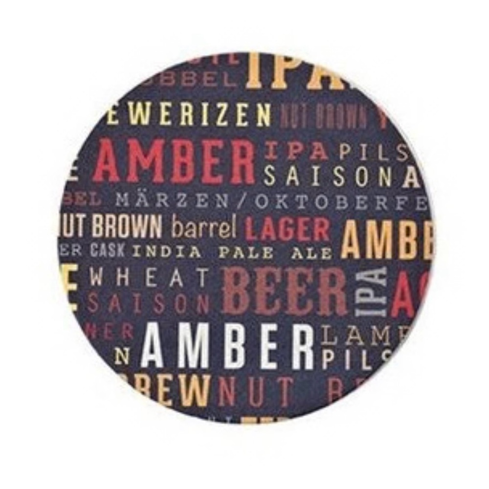 NEW Harman Beer Types Themed Round Reversible Reusable Coasters Bar in Tin Box